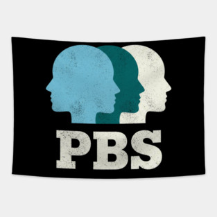 Blue Teal and White Logo Public Broadcasting Service Tapestry