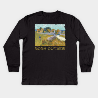 Van Gogh Starry Night Gogh Outside Kids Long Sleeve T-Shirt