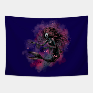 Deep Sea Mermaid Tapestry