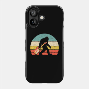 Bigfoot Play Electric Guitar Vintage for Bass Player Bassist Music Guitarist Phone Case