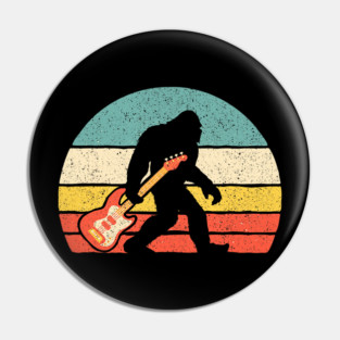 Bigfoot Play Electric Guitar Vintage for Bass Player Bassist Music Guitarist Pin