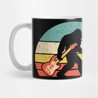 Bigfoot Play Electric Guitar Vintage for Bass Player Bassist Music Guitarist Mug