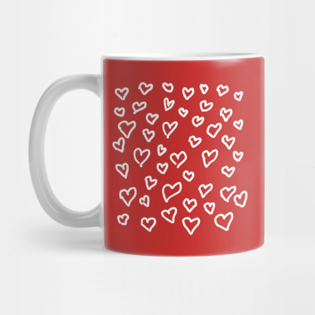 Hand Drawn Hearts Pattern by Creatifly Graphic Tees