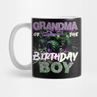 Grandma Of The Birthday Boy Monster Truck Happy Birthday Party Mug