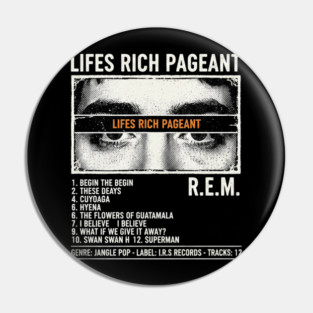 R.E.M. - LIFES RICH PAGEANT || ALBUM TRACKLIST || Pin