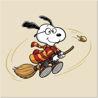 Snoopy Quidditch match Posters and Art