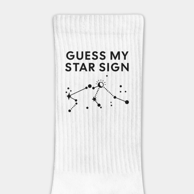 Guess My Star Sign – Aquarius Zodiac, Astrology Constellation - Black Print by Designed By Marty