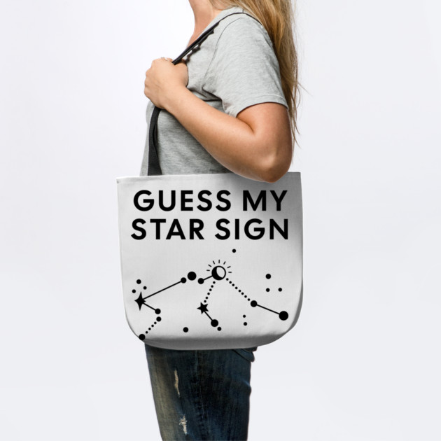 Guess My Star Sign – Aquarius Zodiac, Astrology Constellation - Black Print by Designed By Marty