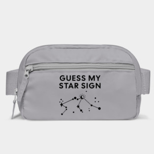 Guess My Star Sign – Aquarius Zodiac, Astrology Constellation - Black Print Bag