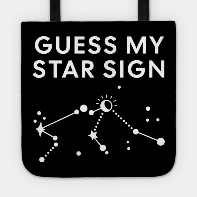 Guess My Star Sign – Aquarius Zodiac, Astrology Constellation - White Print Tote by Designed By Marty