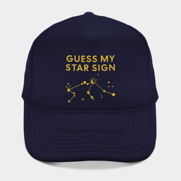 Guess My Star Sign – Aquarius Zodiac, Astrology Constellation - Classic Gold Print by Designed By Marty