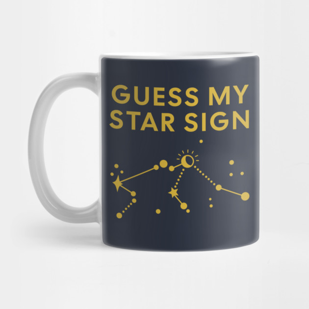 Guess My Star Sign – Aquarius Zodiac, Astrology Constellation - Classic Gold Print by Designed By Marty