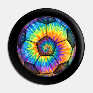 Tie-Dye Soccer Ball Pin
