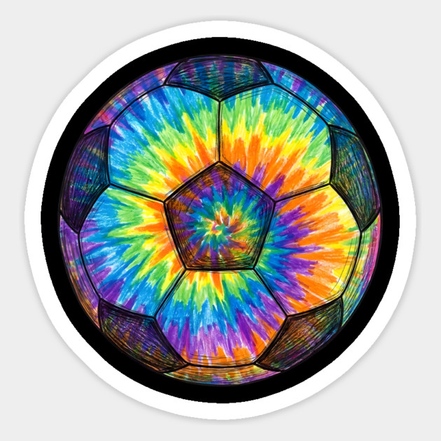 Tie-Dye Soccer Ball Magnet by Creatifly Graphic Tees