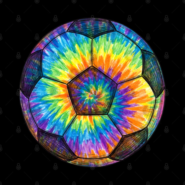 Tie-Dye Soccer Ball by Creatifly Graphic Tees