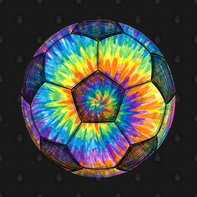 Tie-Dye Soccer Ball by Creatifly Graphic Tees