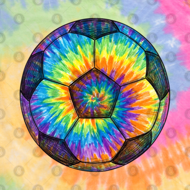 Tie-Dye Soccer Ball by Creatifly Graphic Tees