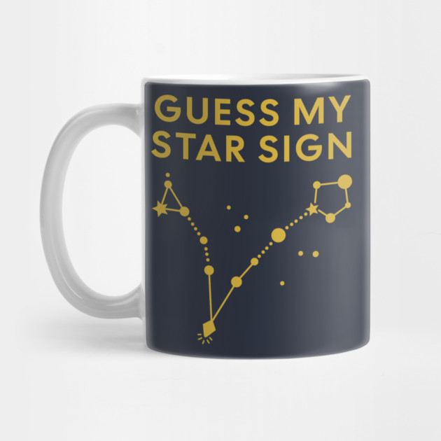 Guess My Star Sign – Pisces Zodiac, Astrology Constellation - Classic Gold Print by Designed By Marty
