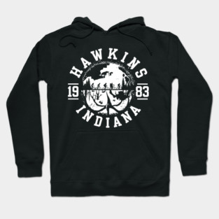 Hawkins Indiana 1983 Retro 80s upside down Hoodie