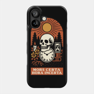 Memento Mori Sunrise – “Mors Certa, Hora Incerta” Skull Art Phone Case