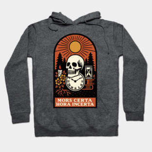 Memento Mori Sunrise – “Mors Certa, Hora Incerta” Skull Art Hoodie