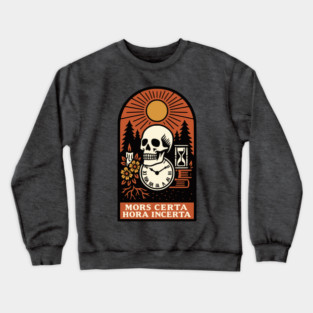Memento Mori Sunrise – “Mors Certa, Hora Incerta” Skull Art Crewneck Sweatshirt