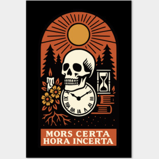 Memento Mori Sunrise – “Mors Certa, Hora Incerta” Skull Art Posters and Art