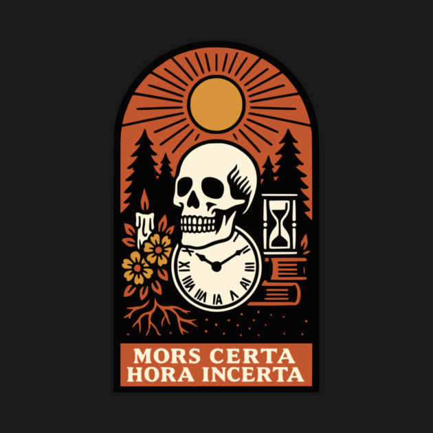 Memento Mori Sunrise – “Mors Certa, Hora Incerta” Skull Art by Designed By Marty