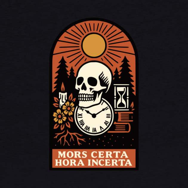 Memento Mori Sunrise – “Mors Certa, Hora Incerta” Skull Art by Designed By Marty