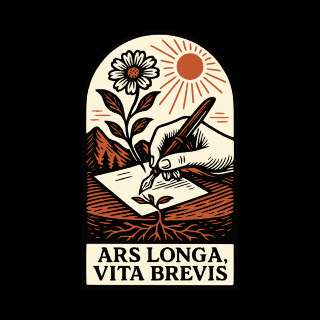 Ars Longa, Vita Brevis – Blooming Writer’s Latin Motto by Designed By Marty