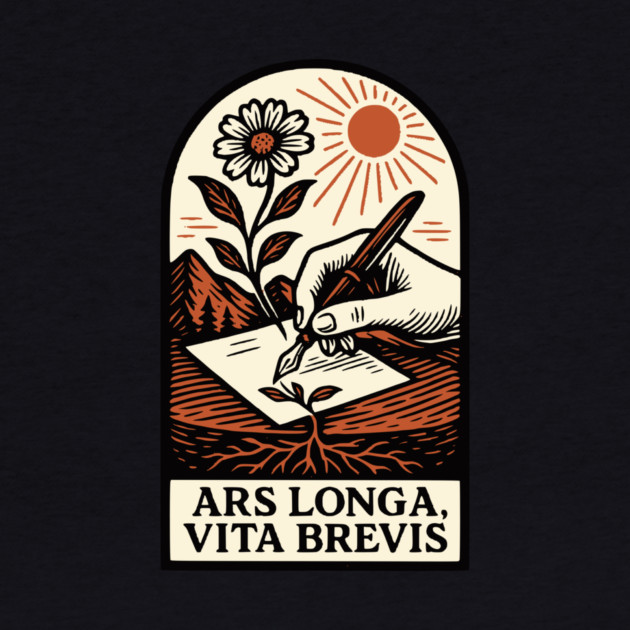 Ars Longa, Vita Brevis – Blooming Writer’s Latin Motto by Designed By Marty