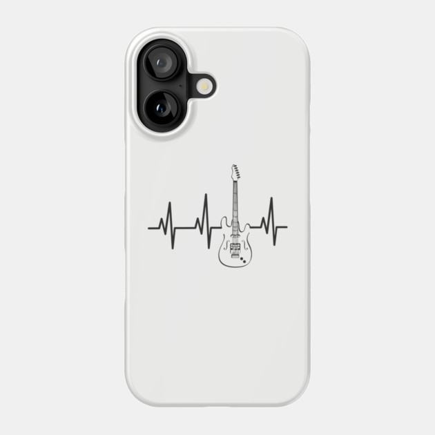 Electric Guitar Heartbeat Line String Player Phone Case by Anticorporati
