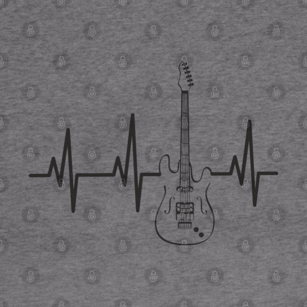 Electric Guitar Heartbeat Line String Player by Anticorporati