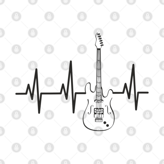 Electric Guitar Heartbeat Line String Player by Anticorporati