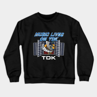 Music Lives On TDK Vintage 80s TDK Crewneck Sweatshirt