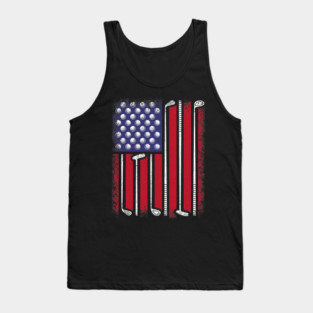 Funny Golf American Flag Golf Player Vintage Golfer Tank Top
