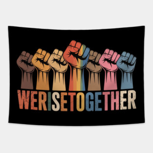 We Rise Together Pride LGBT Tapestry