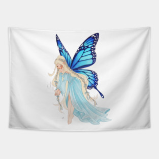 fairies blue Tapestry