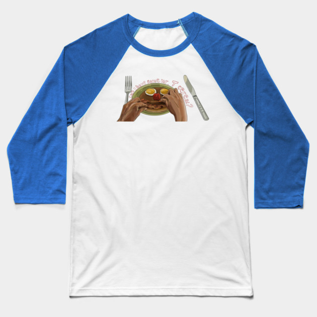 Pee-Wee's Big Adventure: Mr. Breakfast Baseball T-Shirt by 51Deesigns