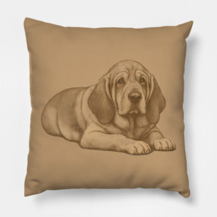 Bloodhound Dog – Vintage Style Hound Art Pillow
