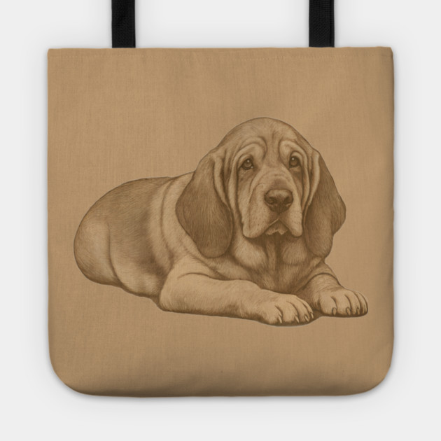 Bloodhound Dog – Vintage Style Hound Art Tote by DonWillisJrArt
