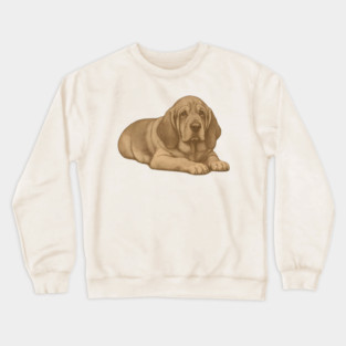 Bloodhound Dog – Vintage Style Hound Art Crewneck Sweatshirt