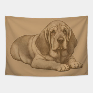 Bloodhound Dog – Vintage Style Hound Art Tapestry