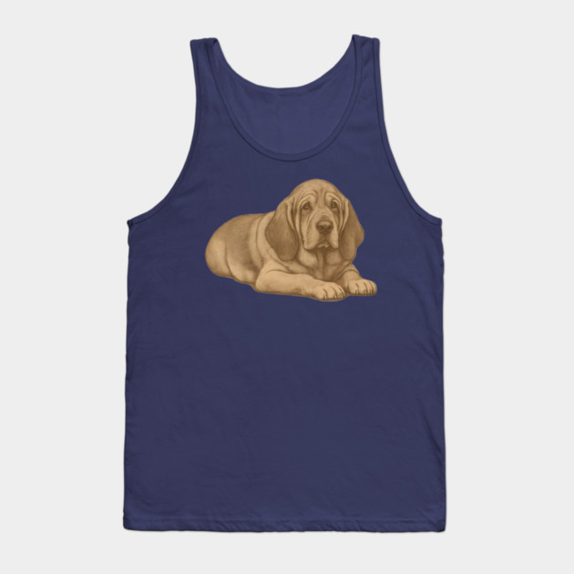 Bloodhound Dog – Vintage Style Hound Art Tank Top by DonWillisJrArt