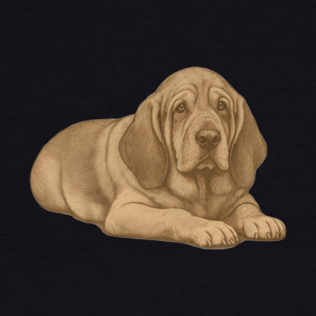 Bloodhound Dog – Vintage Style Hound Art by DonWillisJrArt
