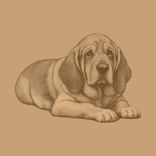 Bloodhound Dog – Vintage Style Hound Art by DonWillisJrArt