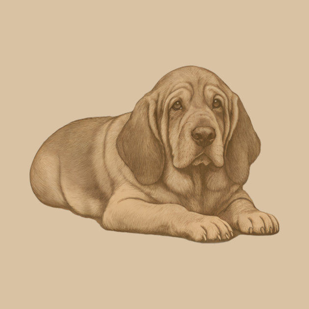 Bloodhound Dog – Vintage Style Hound Art by DonWillisJrArt