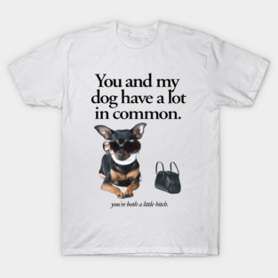 You And My Dog Have A Lot In Common You're Both A Little Bitch T-Shirt