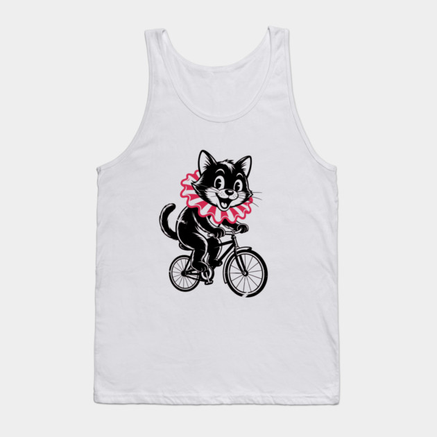 Cat Riding bicycle Tank Top by CreativeSage