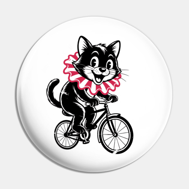 Cat Riding bicycle Pin by CreativeSage